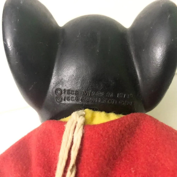 1988 Vintage Viacom Vinyl Head Mighty Mouse Plush Toy 8 Inch Tall - Picture 6 of 16